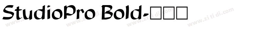 StudioPro Bold字体转换